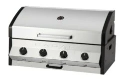 Cadac Camping Garden Table Top Meridian 4 Burner Built-in Gas BBQ Barbecue 982241-40-01-uk