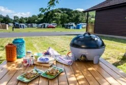 Cadac Camping Hiking Home Table Top Citi Chef 40 Gas BBQ Barbecue SKY BLUE -MOW Camping Shop b4