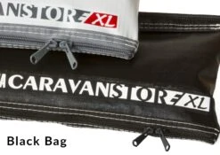 Fiamma Caravanstore XL Lightweight Awning Royal Grey Sizes 310,360 (Black Outer Bag) -MOW Camping Shop black bag