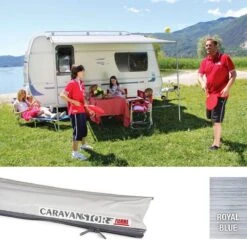 Fiamma Caravanstore Lightweight Awning Royal Blue Sizes 190,225,255 -MOW Camping Shop royal blue