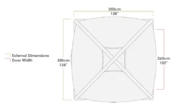 Zempire Aerobase 3 Inflatable Shelter Gazebo 350x350cm ZE-0160350-001 INC 1 WALL -MOW Camping Shop s l1600 4 15